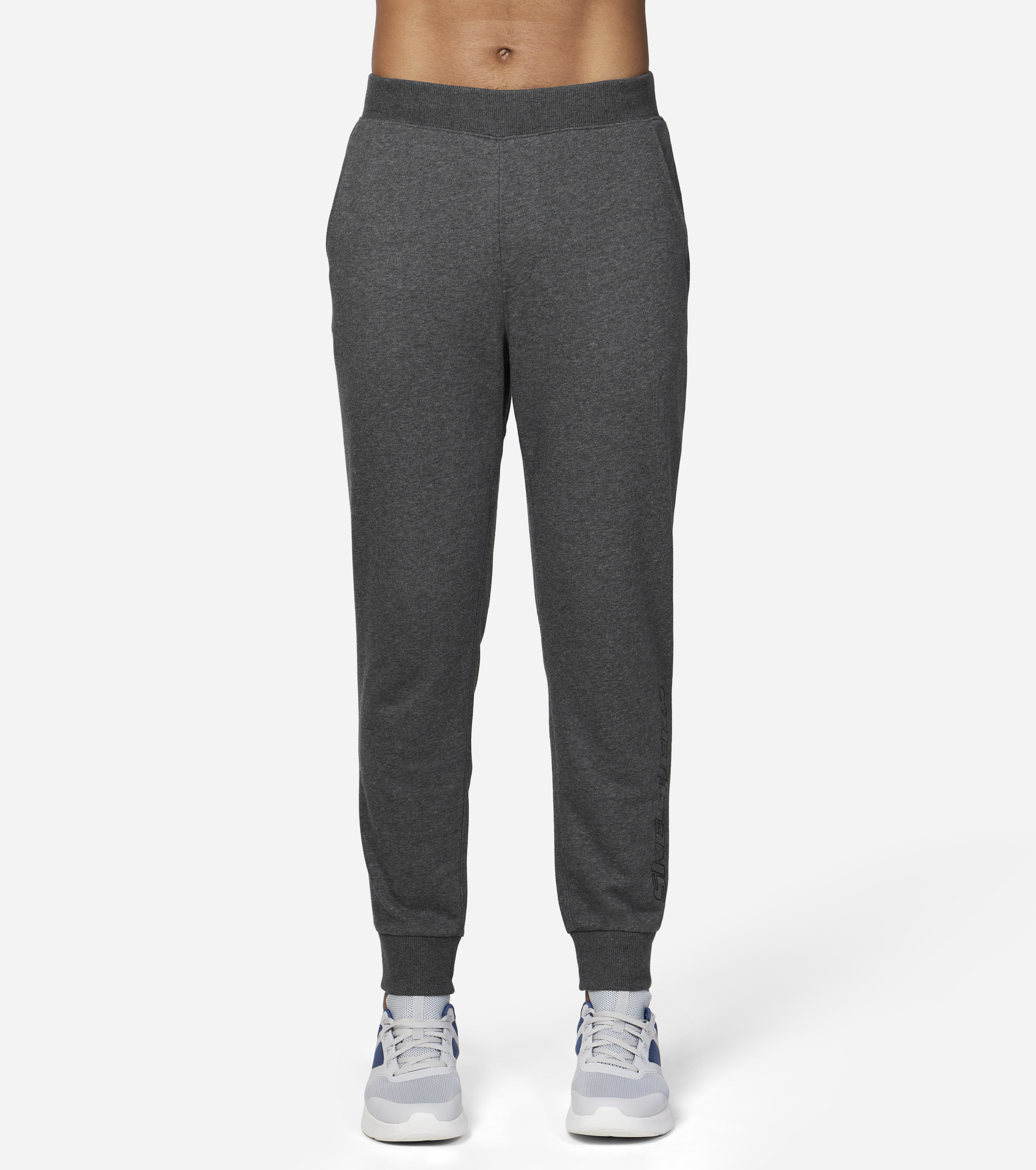 SKECH-SWEATS LOGO JOGGER, CCHARCOAL Apparels Lateral View