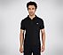 SS 1/4 ZIP POLO, BBBBLACK Apparel Lateral View