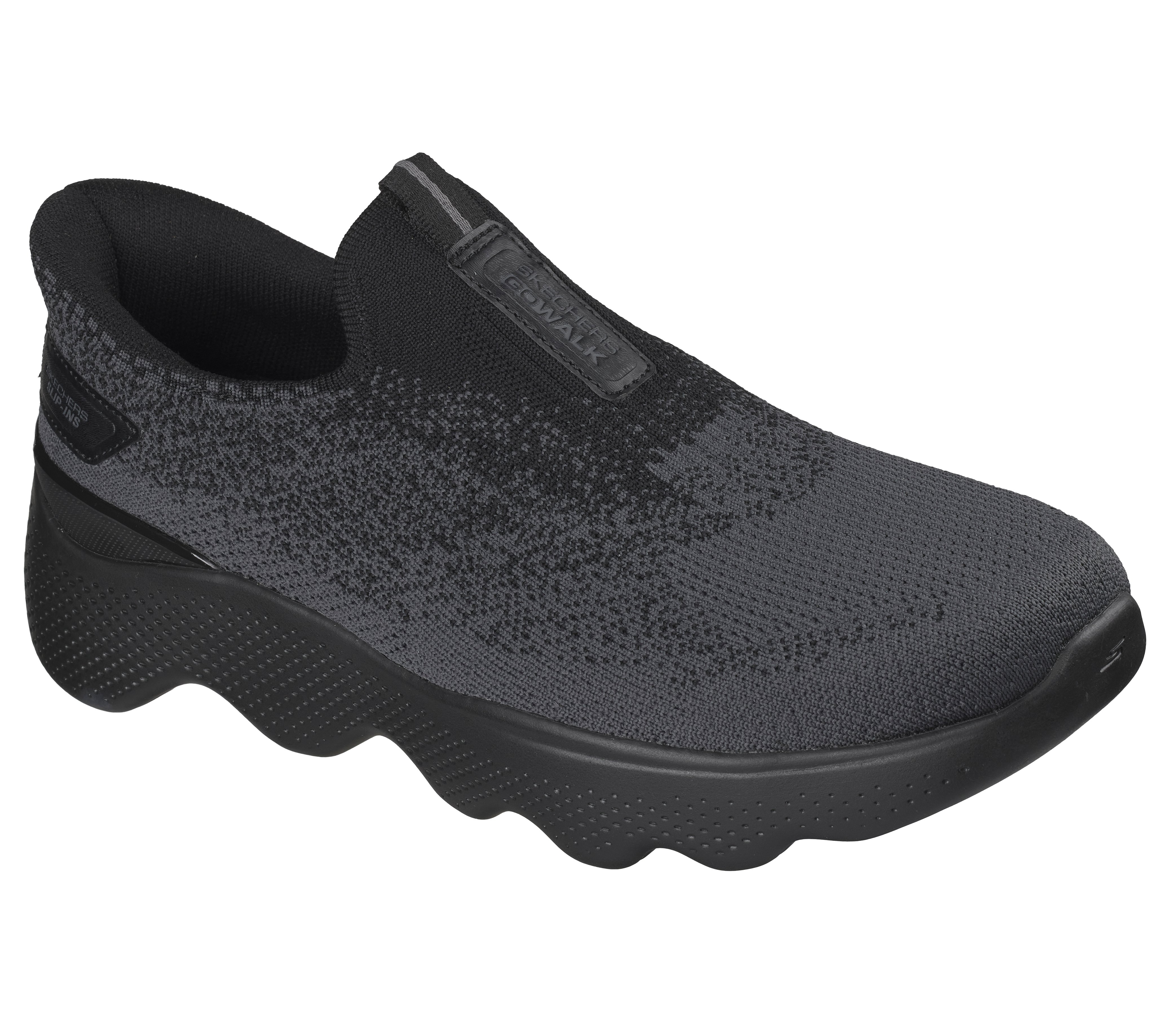GO WALK MASSAGE FIT, BLACK Footwear Left View
