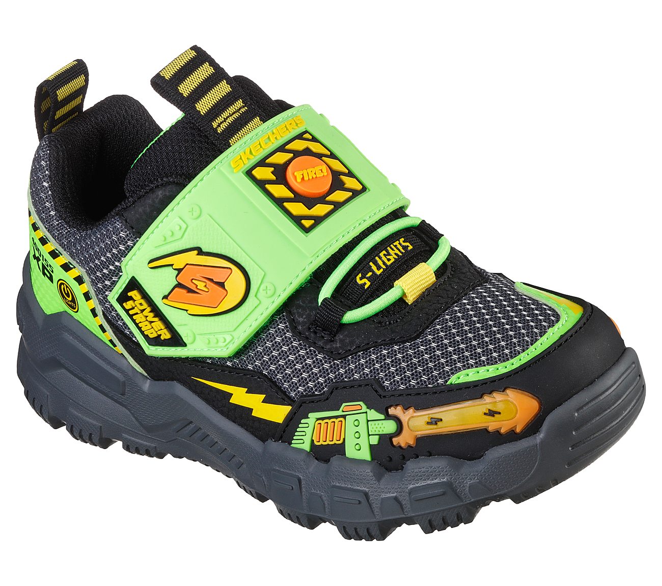 ADVENTURE TRACK-SOUND BLASTER, BLACK/LIME Footwear Lateral View