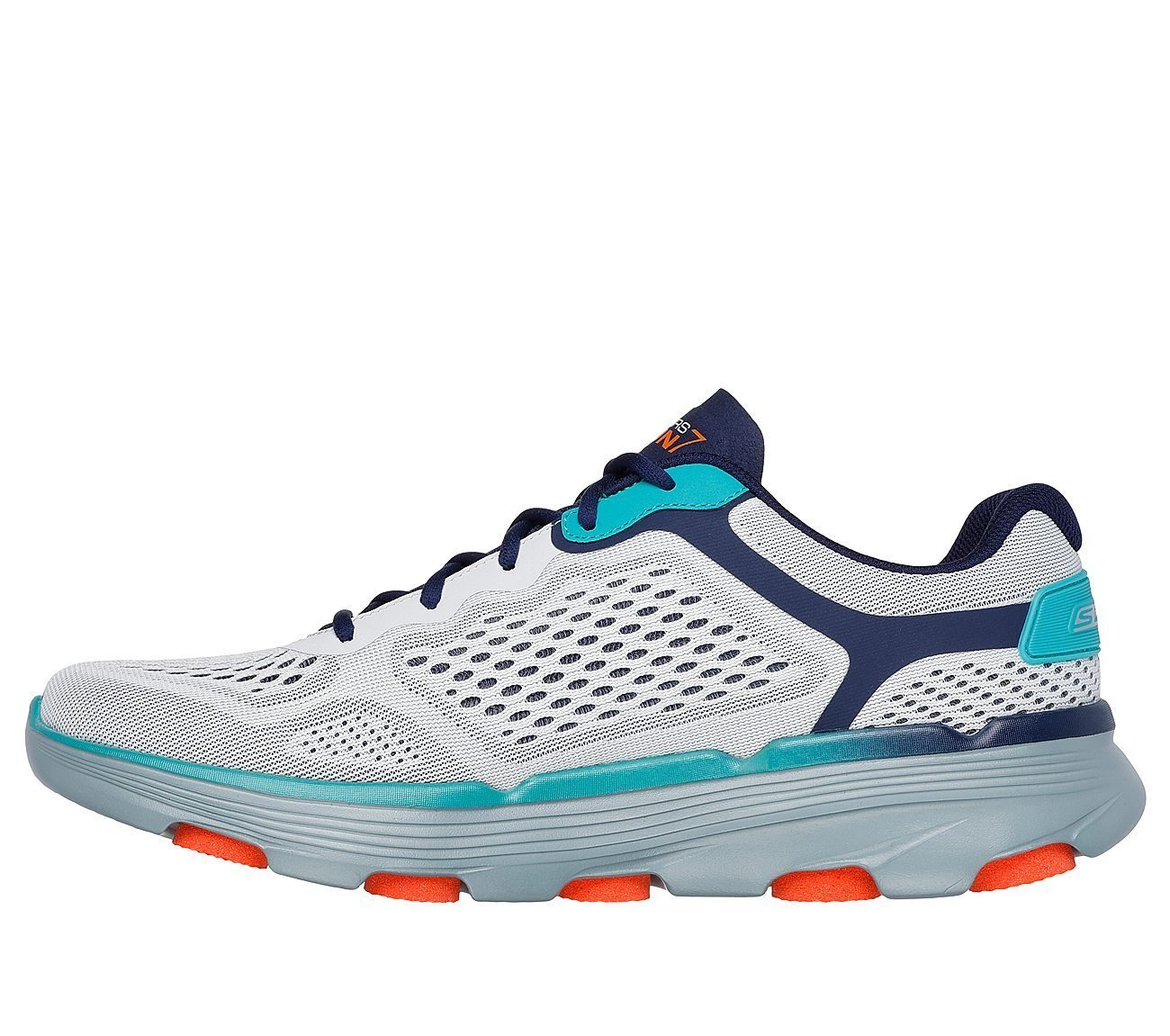 GO RUN 7, WHITE/MULTI Footwear Left View