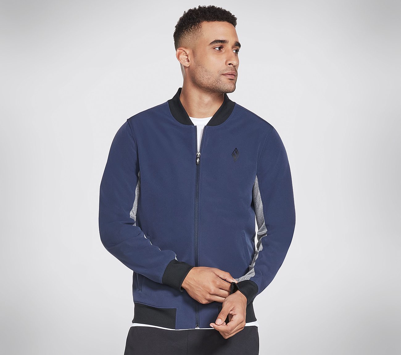 SKECHWEAVE PREMIUM BOMBER, NNNAVY Apparel Left View