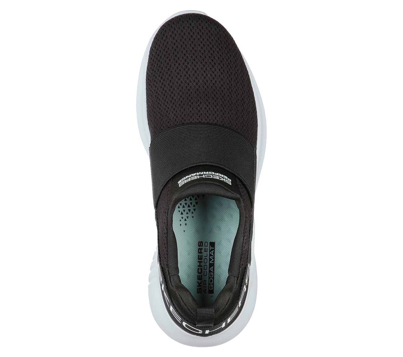 GO RUN MOJO 2.0-ARRIVE, BLACK/WHITE Footwear Top View