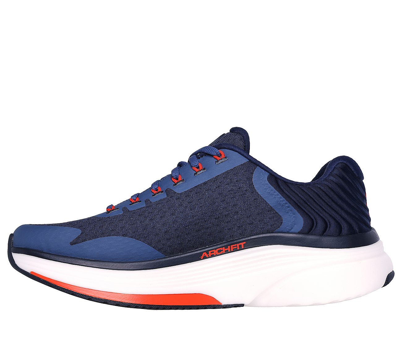 Skechers Navy/Orange Go Walk-Distance-Walker Mens Lace Up Shoes - Style ...