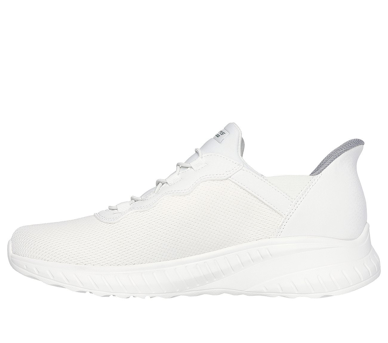 SKECHERS SLIP-INS: BOBS SPORT SQUAD CHAOS- Daily Hype, OFF WHITE Footwear Left View