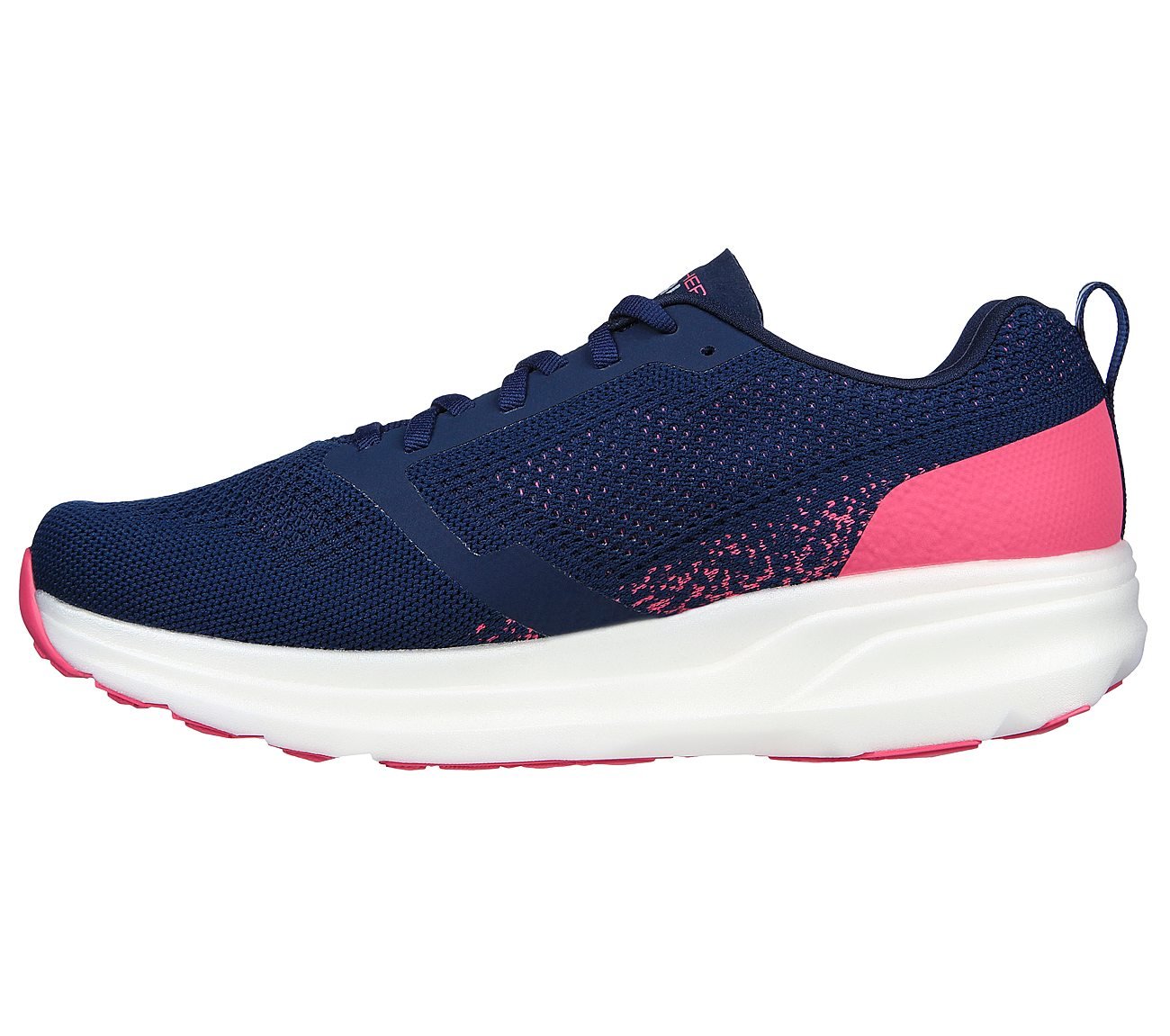 GO RUN RIDE 8, NAVY/PINK Footwear Left View