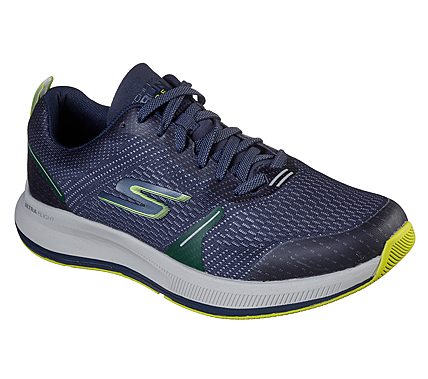 GO RUN PULSE - SPECTER, NAVY/LIME Footwear Lateral View