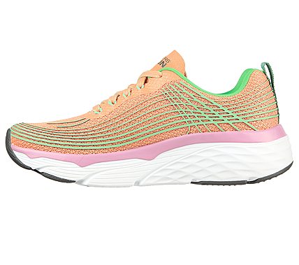 MAX CUSHIONING ELITE, ORANGE/LIME Footwear Left View