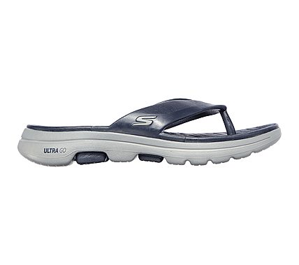 GO WALK 5 - CABANA, NAVY/GREY Footwear Lateral View