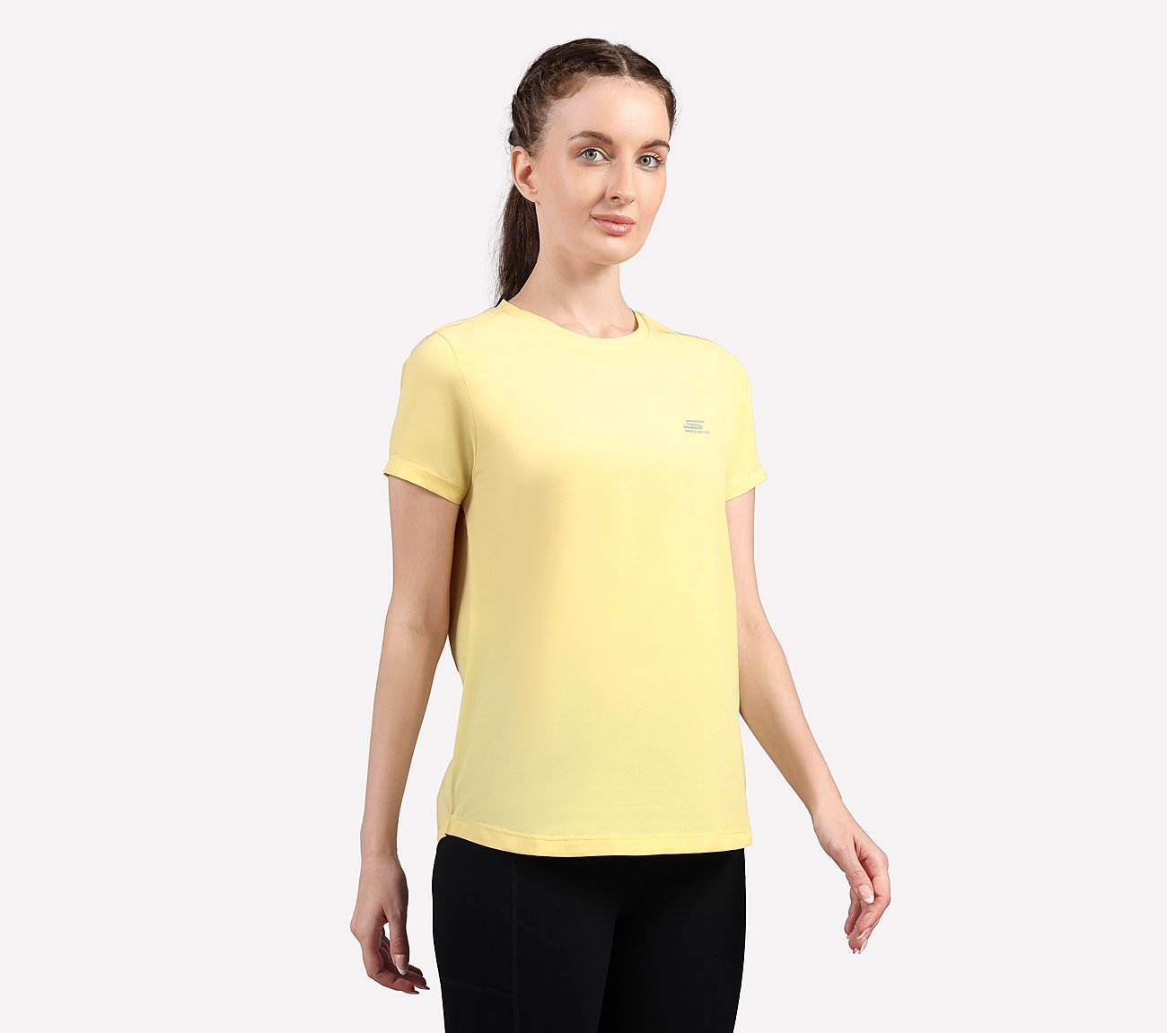 PERFORMANCE BOXY FIT T SHIRT, NATURAL/YELLOW Apparels Bottom View