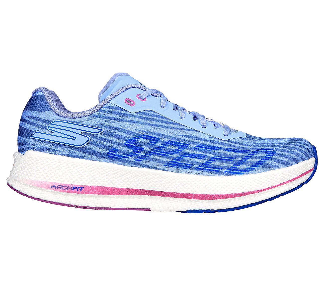 GO RUN RAZOR 4, PERIWINKLE Footwear Lateral View