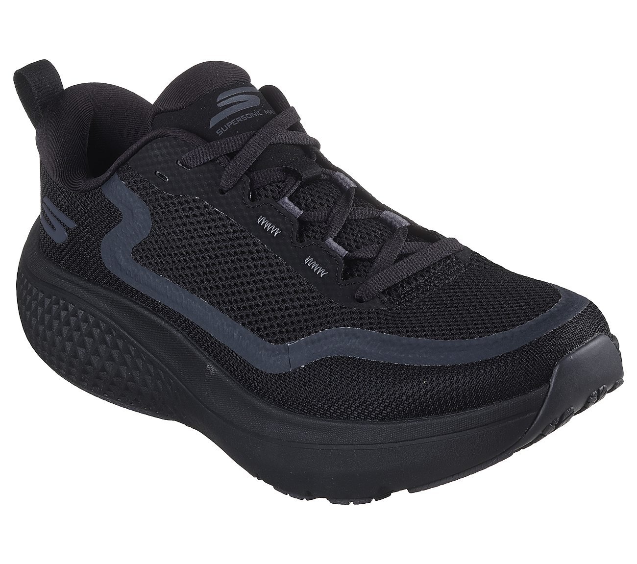 GO RUN SUPERSONIC MAX, BBLACK Footwear Right View