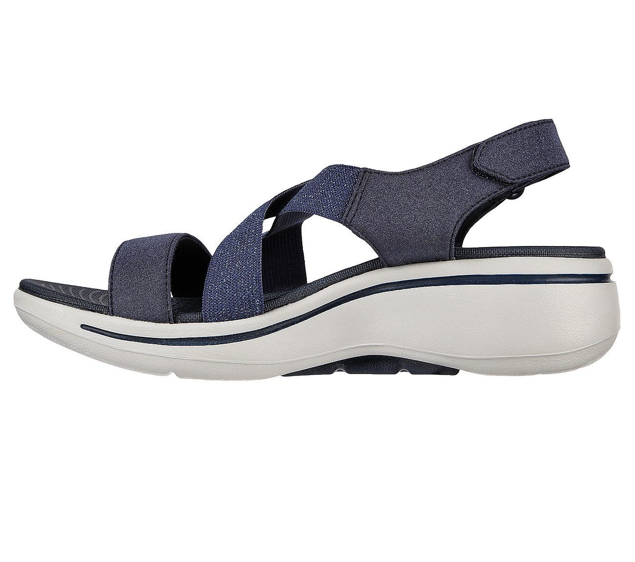 GO WALK ARCH FIT SANDAL - AST, NNNAVY Footwear Left View