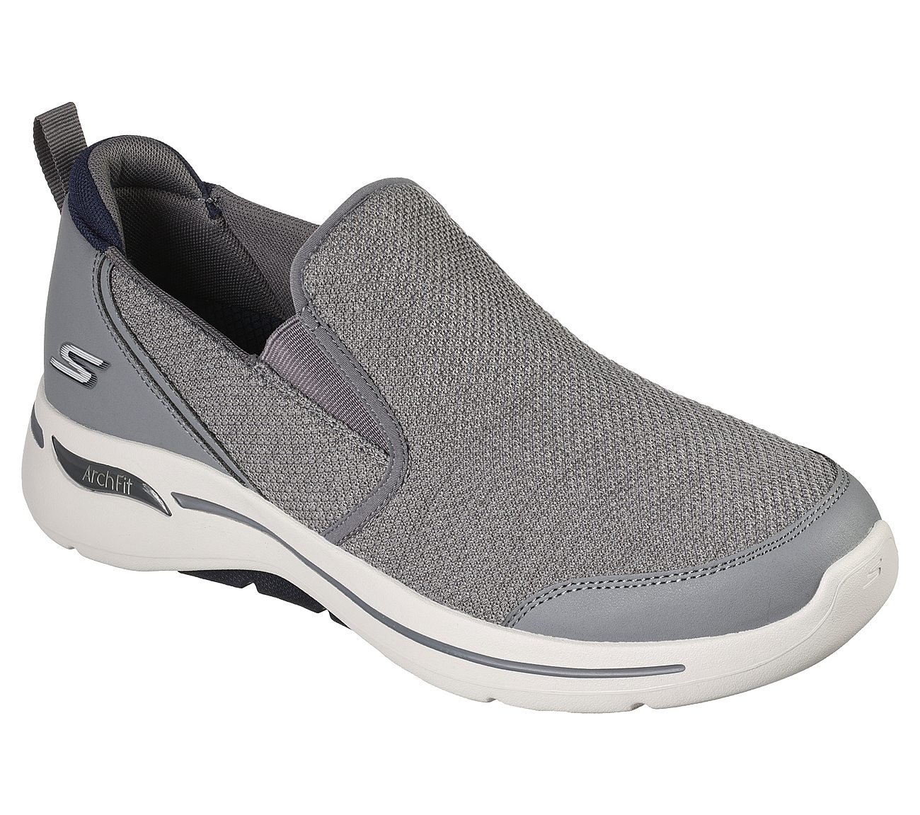 GO WALK ARCH FIT - GOODMAN, CHARCOAL/NAVY Footwear Lateral View