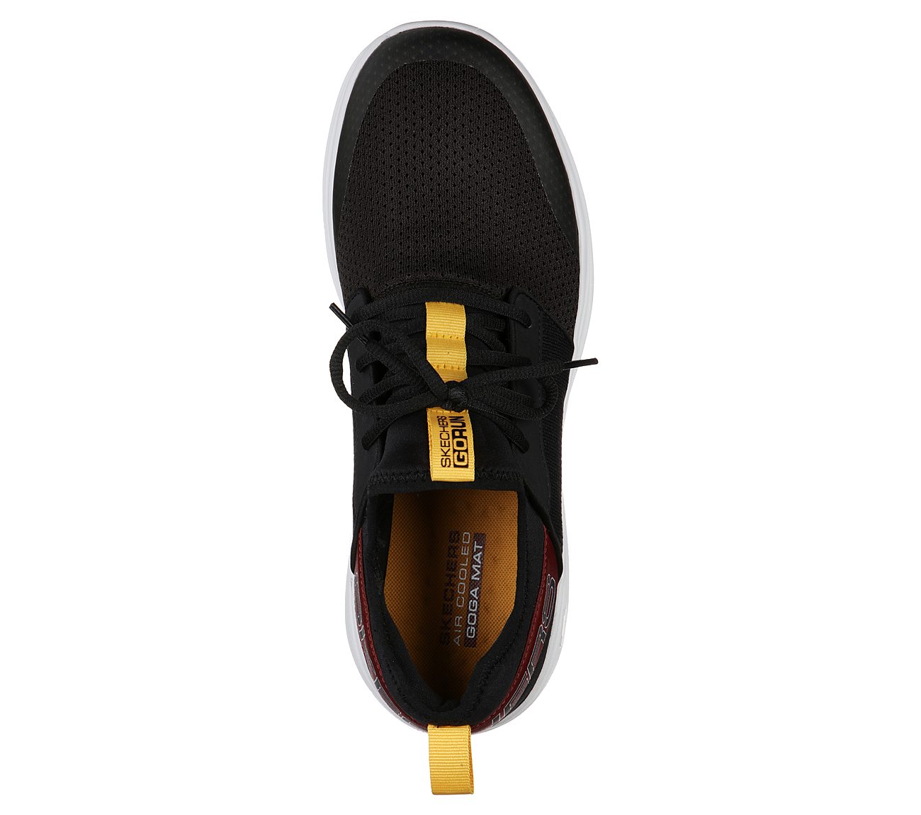 GO RUN FAST - STEADFAST, BLACK/MULTI Footwear Top View