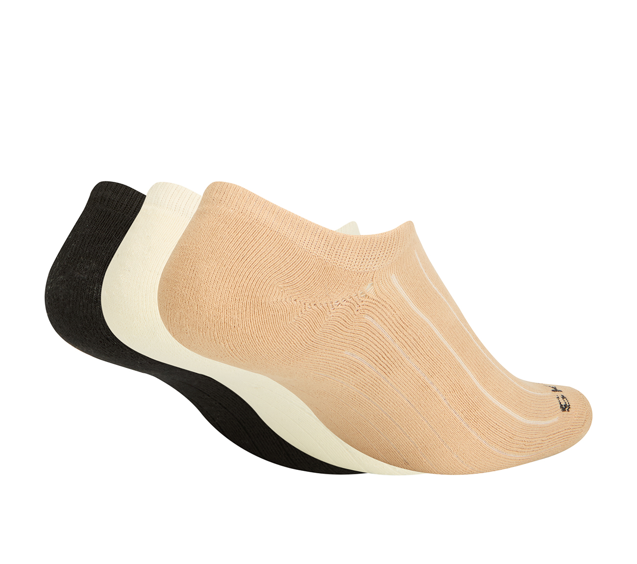 3PK MENS STRUCTURED RIB HALF TERRY LINER, TAN/BLACK