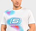 SMOKE PRINT T-SHIRT, WHITE