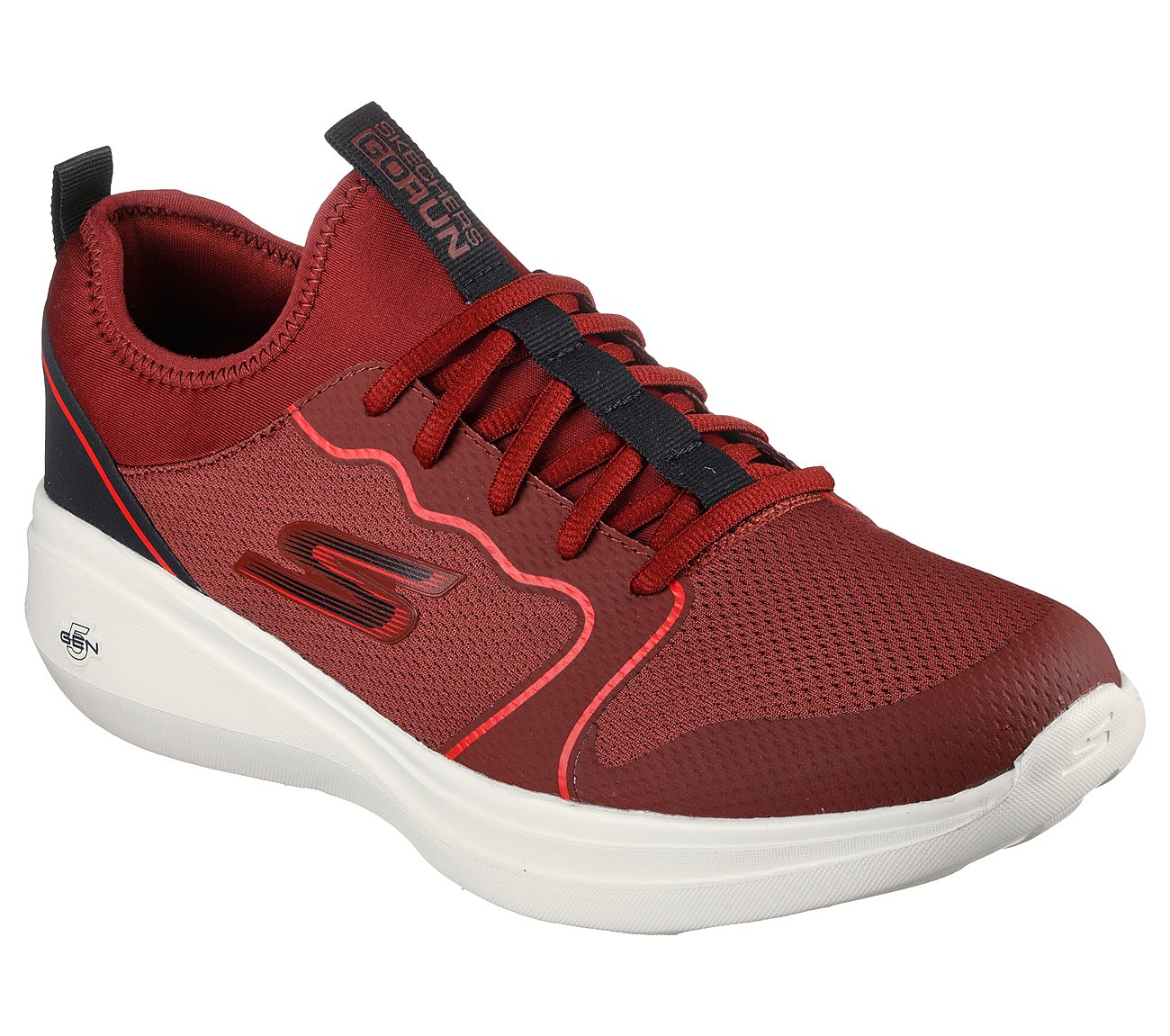 GO RUN FAST - VALIANCE, BURGUNDY /BLACK Footwear Right View