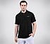 SKECHERS EVERYDAY POLO, BLACK/CHARCOAL/BLUE Apparels Top View