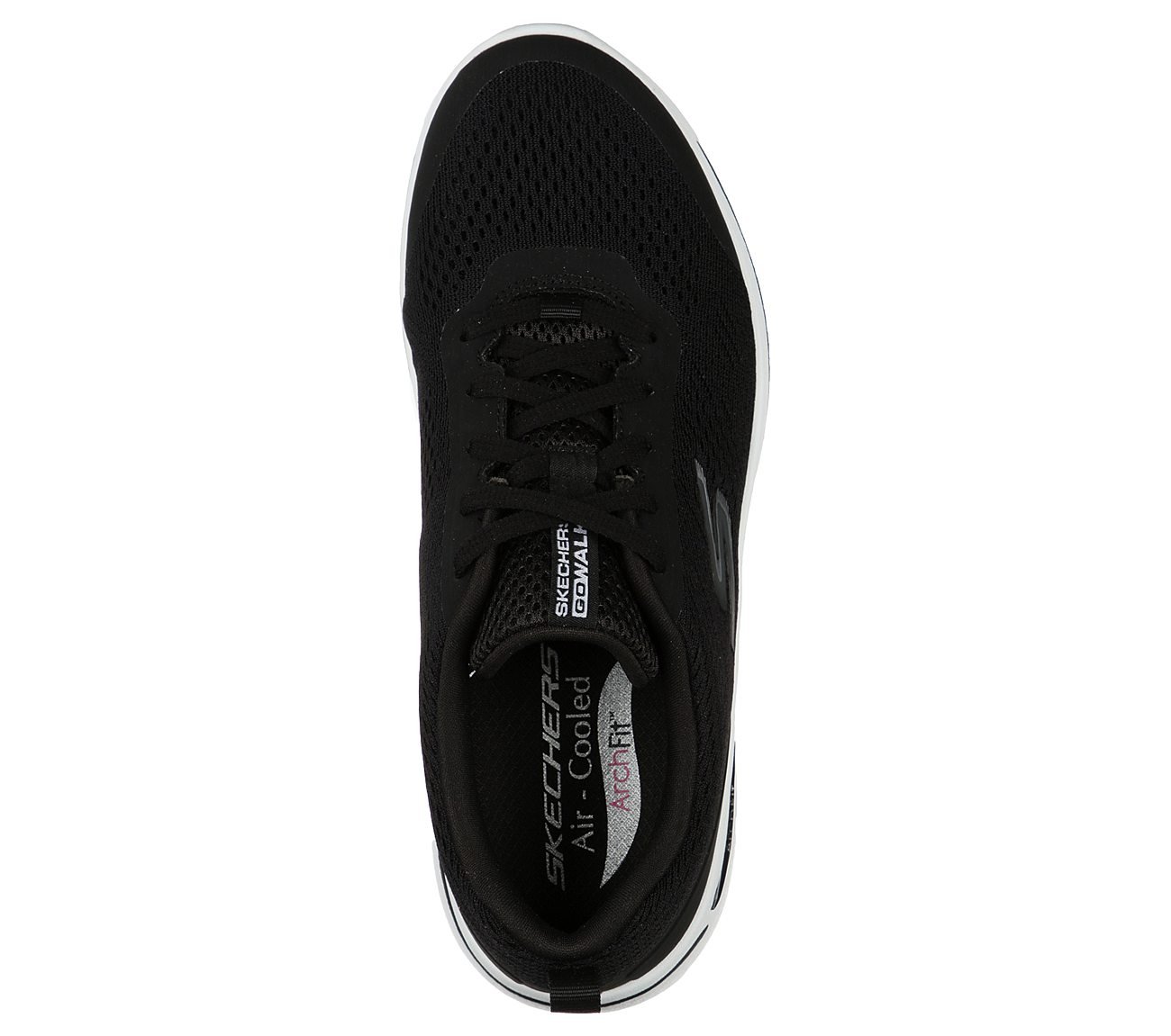 GO WALK ARCH FIT-MOTION BREEZ, BLACK/WHITE Footwear Top View