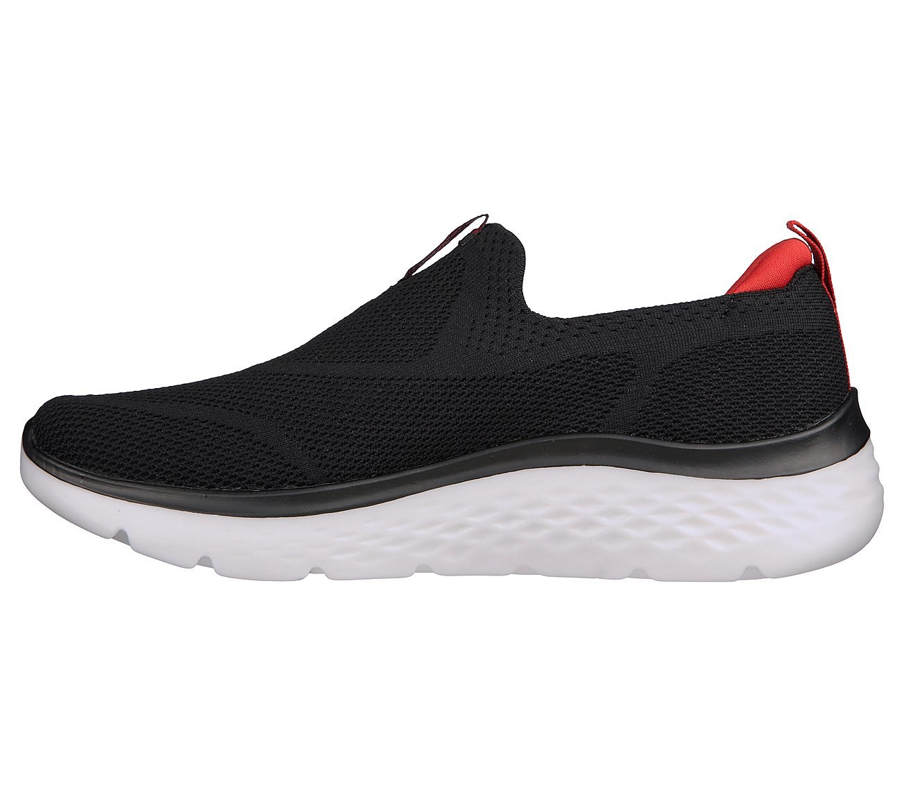 GO WALK HYPER BURST, BLACK/WHITE/RED Footwear Left View