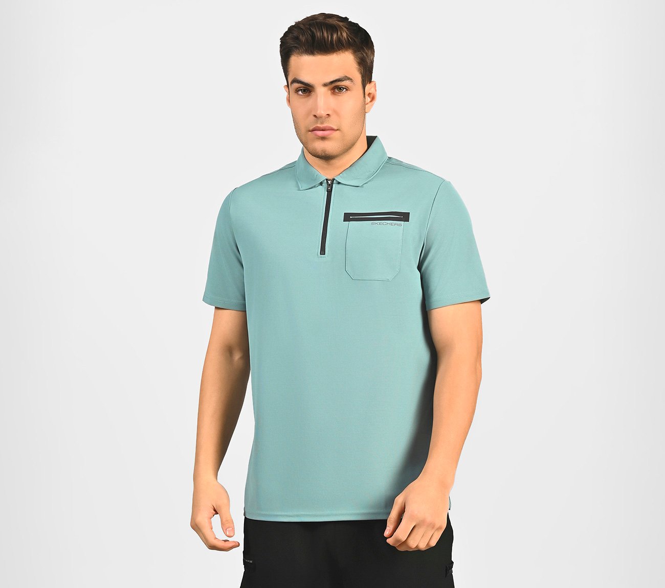 ZIP CLOSURE POLO, SAGE Apparel Lateral View
