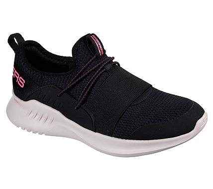 GO RUN MOJO 2.0-CLASSY DANCER, BLACK/PINK Footwear Lateral View