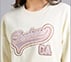 SKECHERS APPLIQUED SWEATSHIRT, WHITE