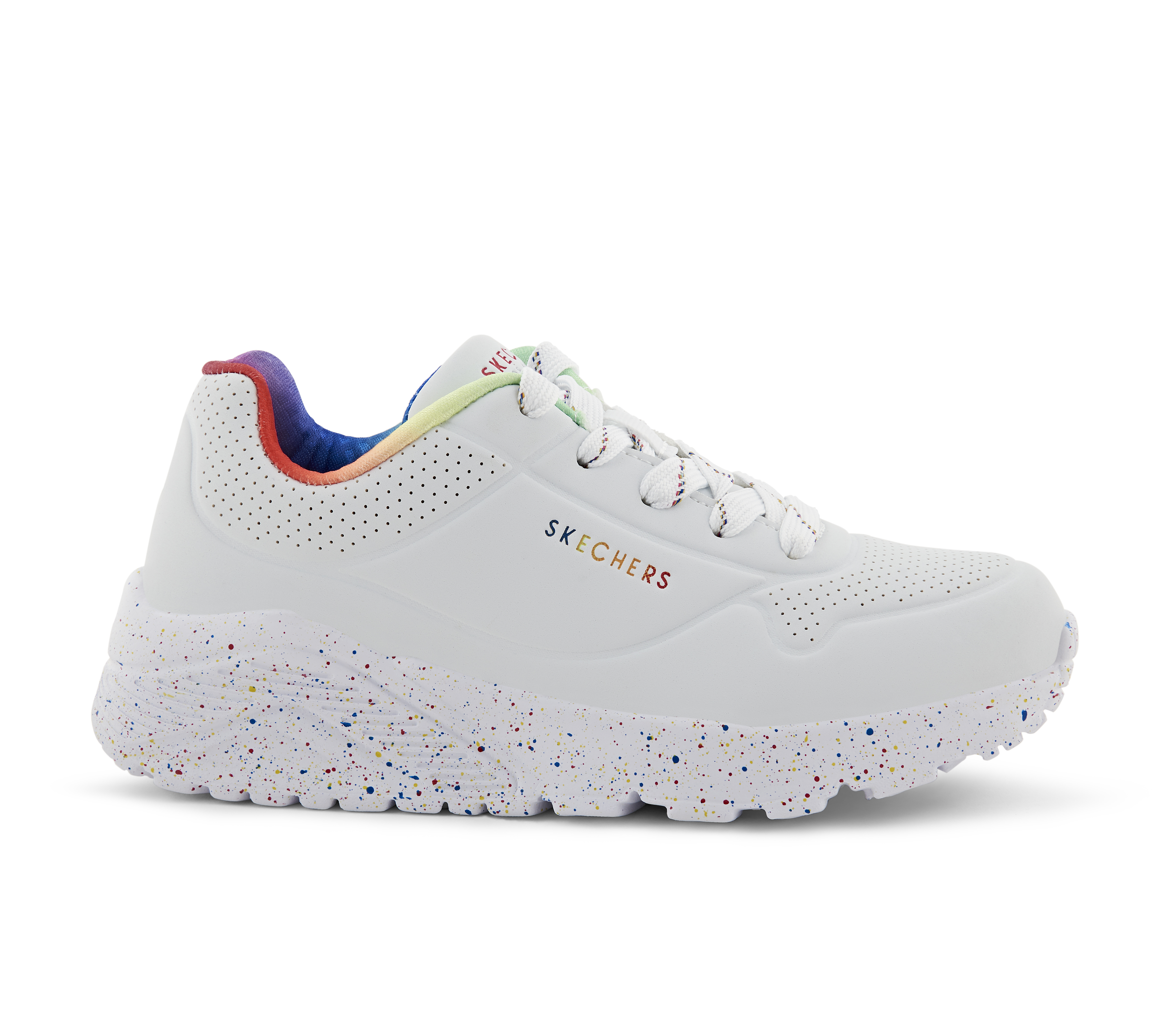 UNO LITE-RAINBOW SPECKLE, WHITE/MULTI Footwear Right View