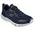 GO RUN GLIDE-STEP FLEX, NAVY/LIME Footwear Right View