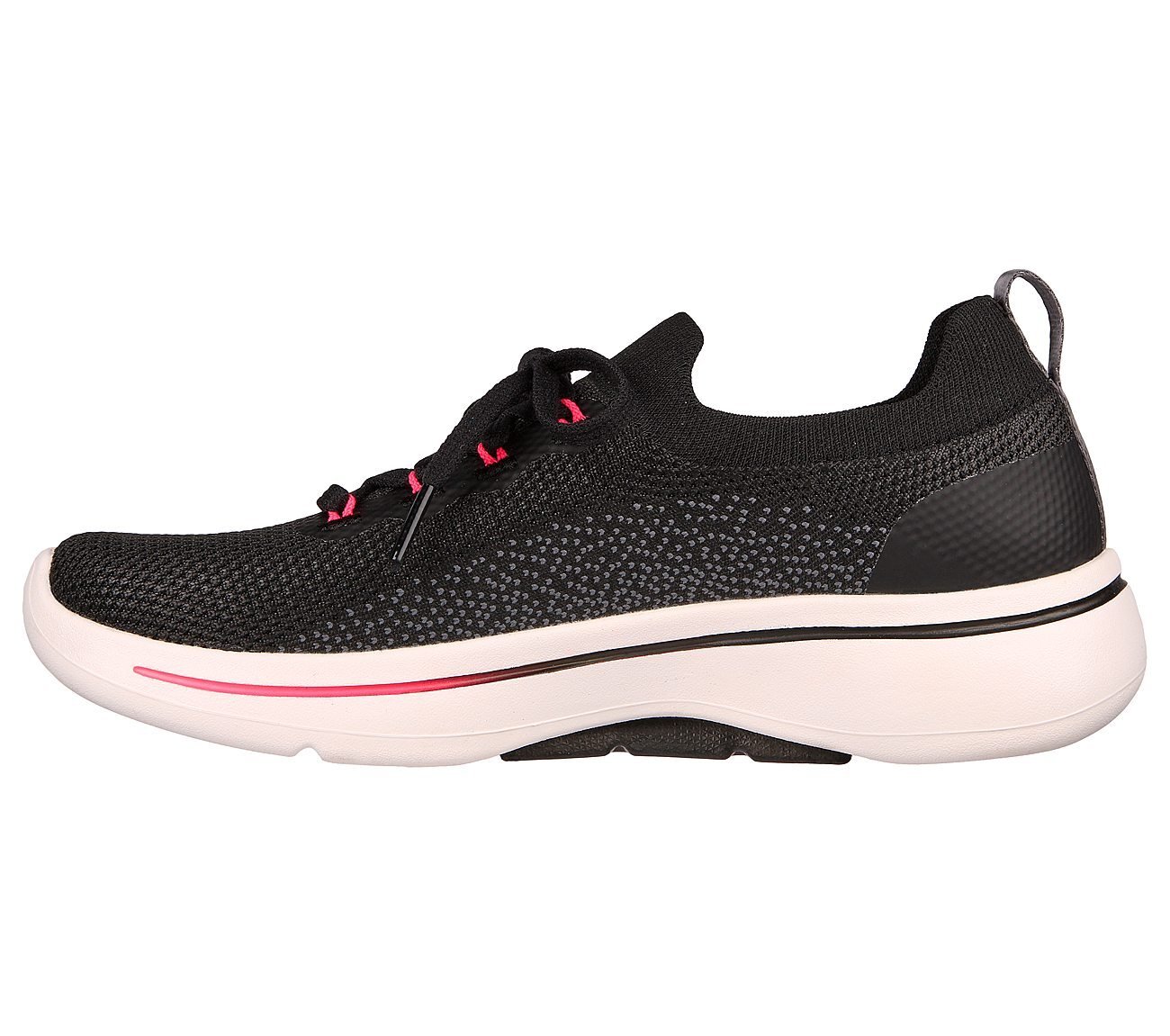 GO WALK ARCH FIT - CLANCY, BLACK/HOT PINK Footwear Left View