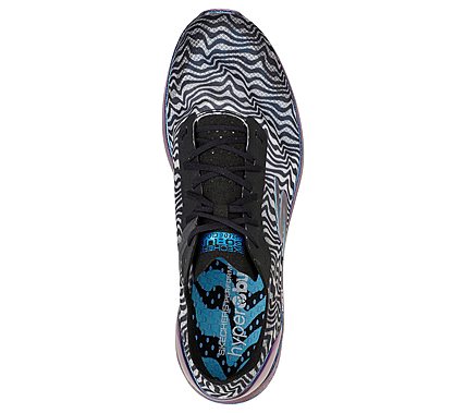 SPEED 6 CLOAK HYPER, BLACK/BLUE Footwear Top View