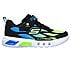 FLEX-GLOW - DEZLOM, BLACK/BLUE/LIME Footwear Right View