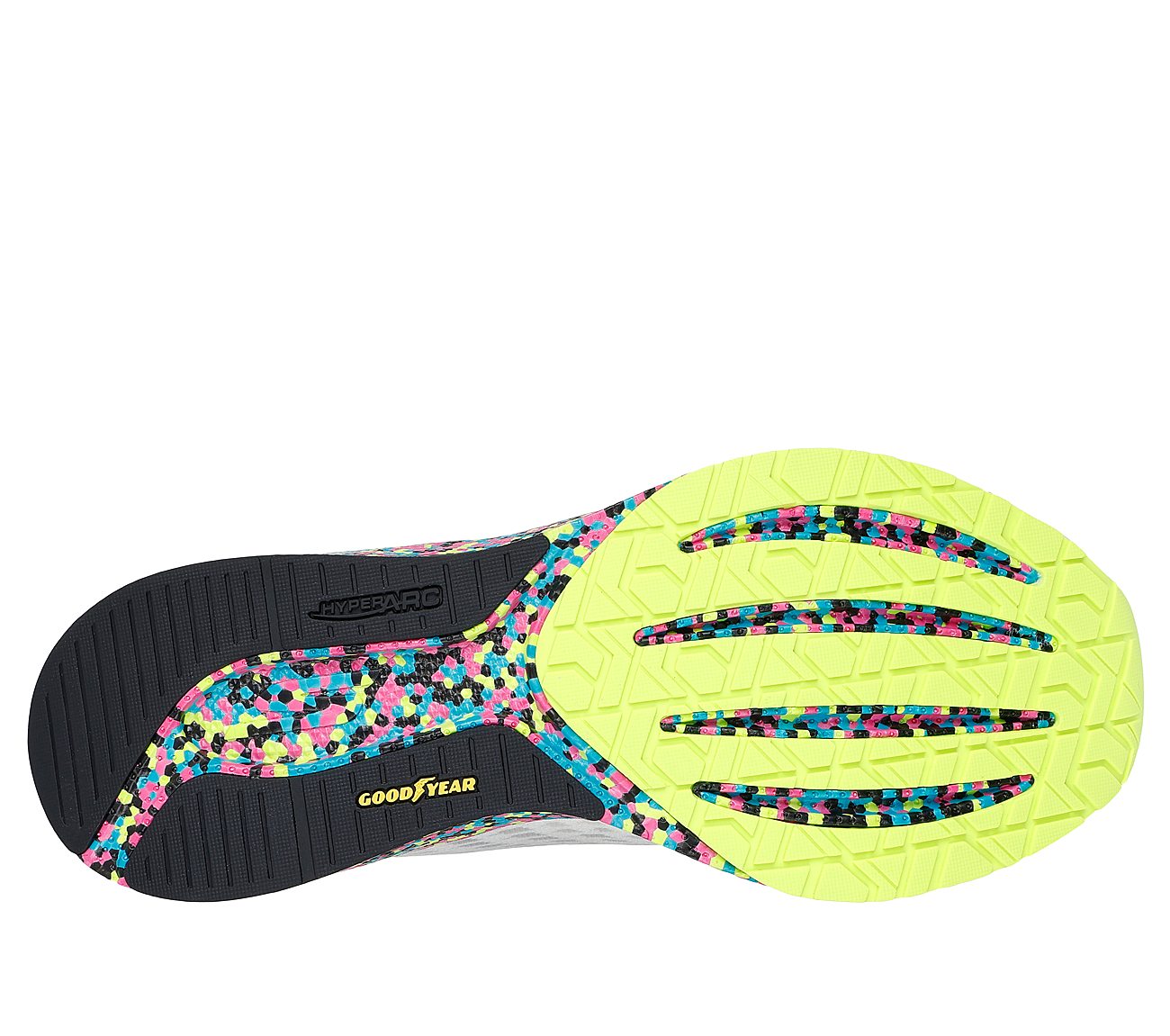 GO RUN RAZOR 5, WHITE/MULTI Footwear Bottom View