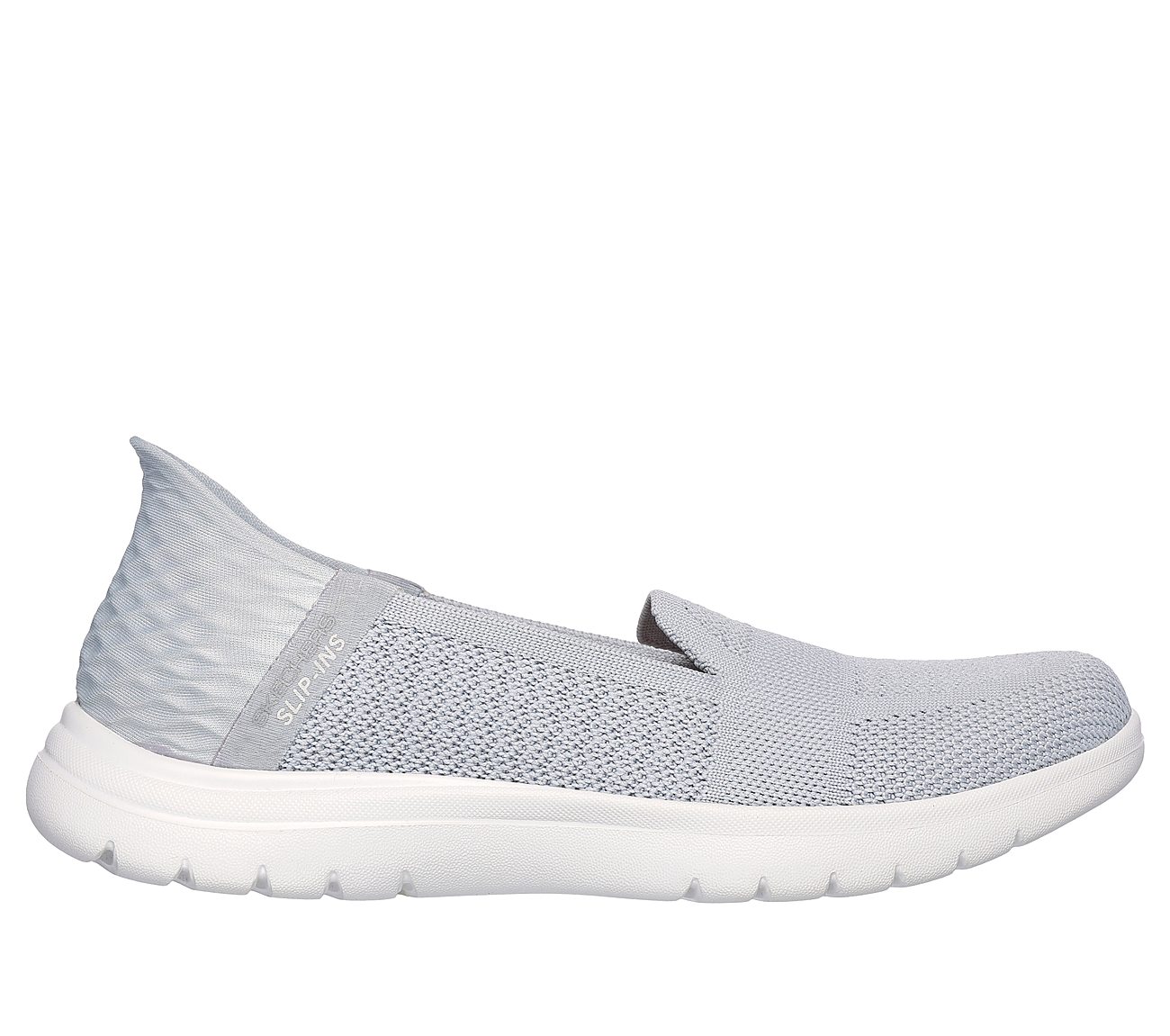 Skechers Slip-ins: On-the-GO Flex - Serene, GREY Footwear Lateral View