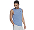 ON THE ROAD MUSCLE TANK, BLUE/WHITE Apparels Lateral View