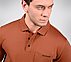EARTH TERRY POLO, ORANGE/BROWN Apparels Right View