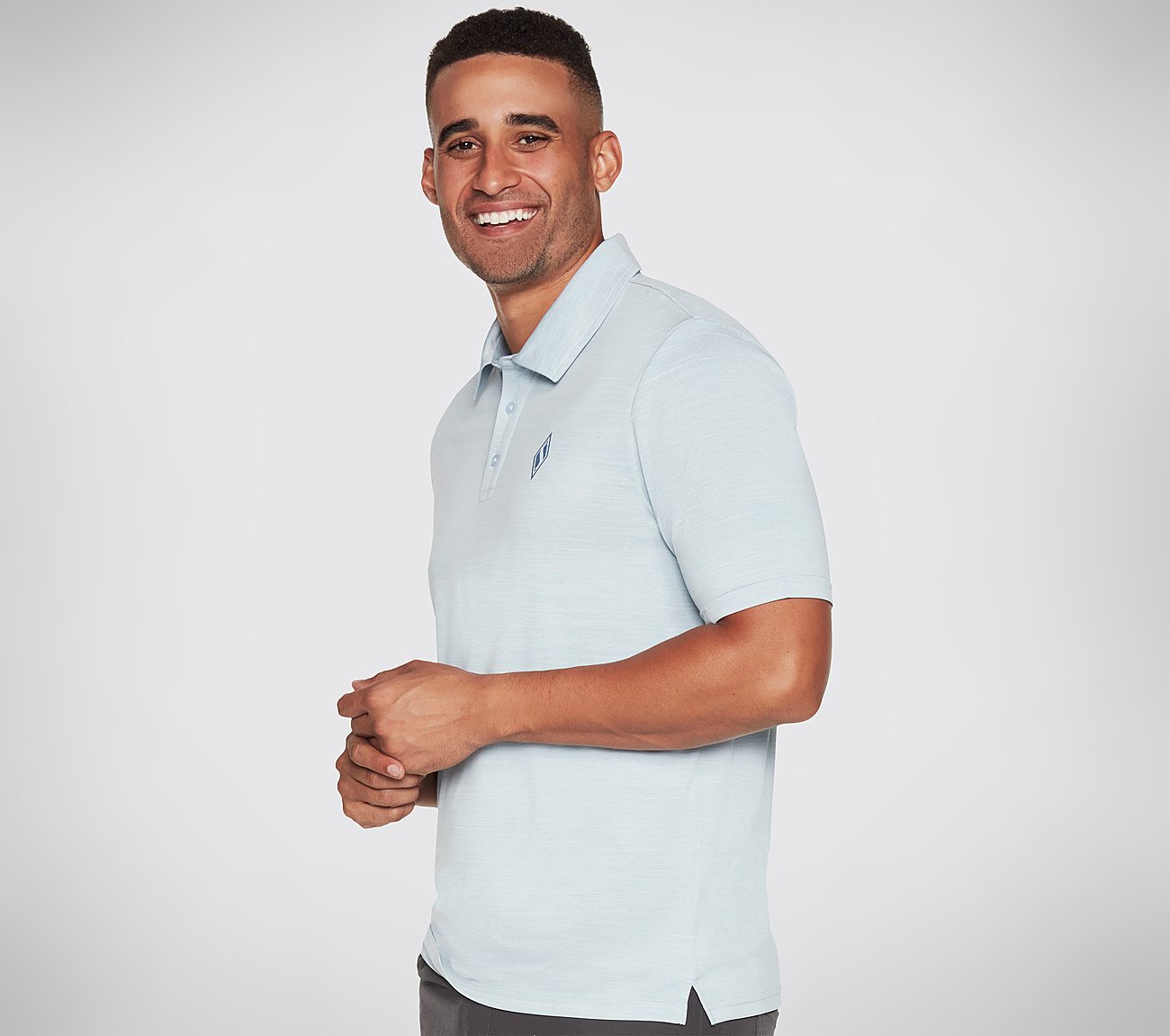 ON THE ROAD POLO, LLIGHT BLUE Apparels Lateral View