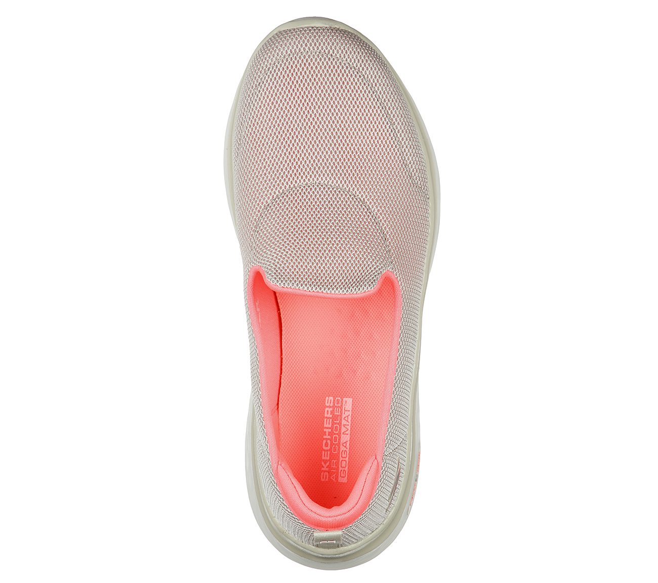 GO WALK HYPER BURST-EXTREME O, TAUPE/CORAL Footwear Top View