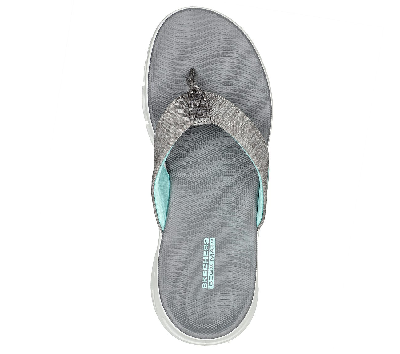 GO GLIDE-STEP FLEX-ASCEND, GREY Footwear Top View