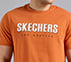 SKECHERS HAND PAINTED TEE, CHARCOAL/ORANGE