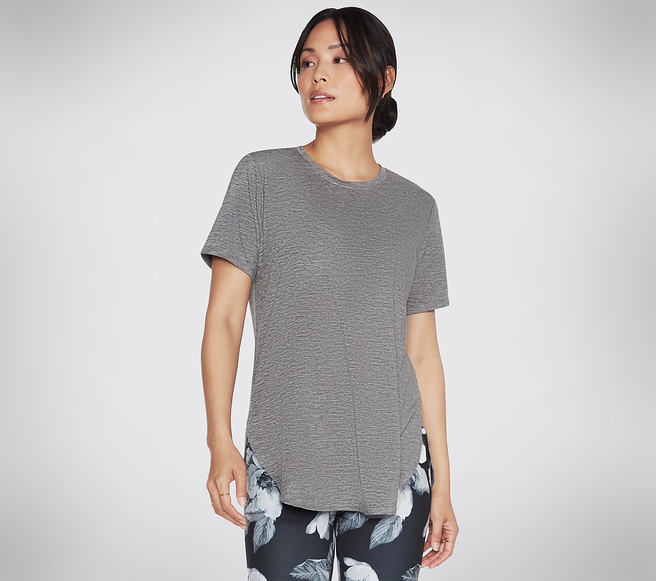 GODRI SWIFT TUNIC TEE, CCHARCOAL Apparels Lateral View