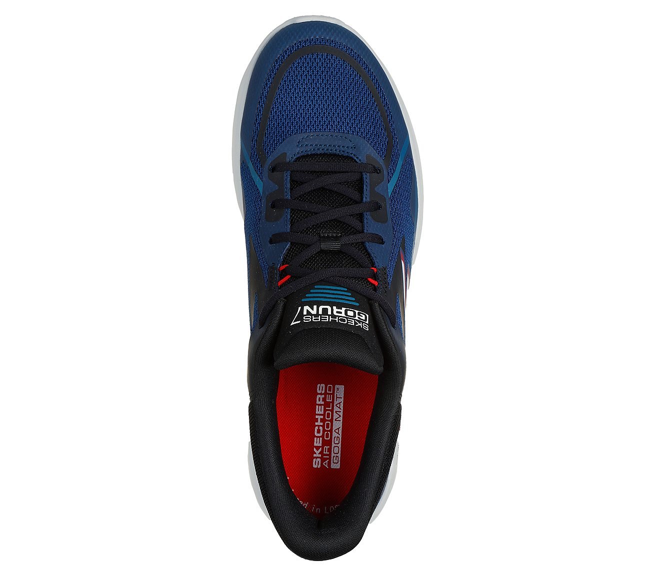 GO RUN 7, NAVY/MULTI Footwear Top View