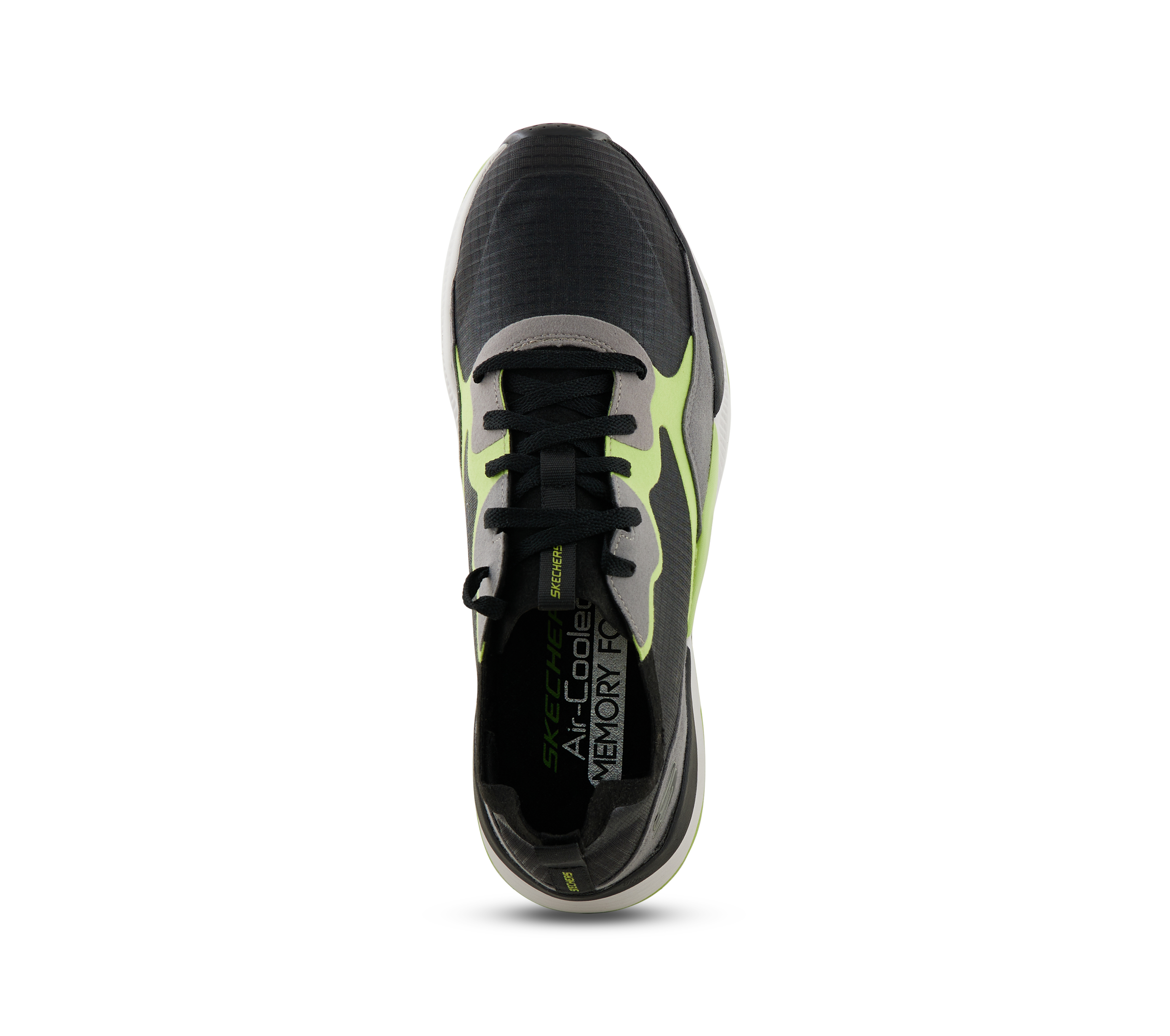 MIRA, BLACK/LIME Footwear Top View