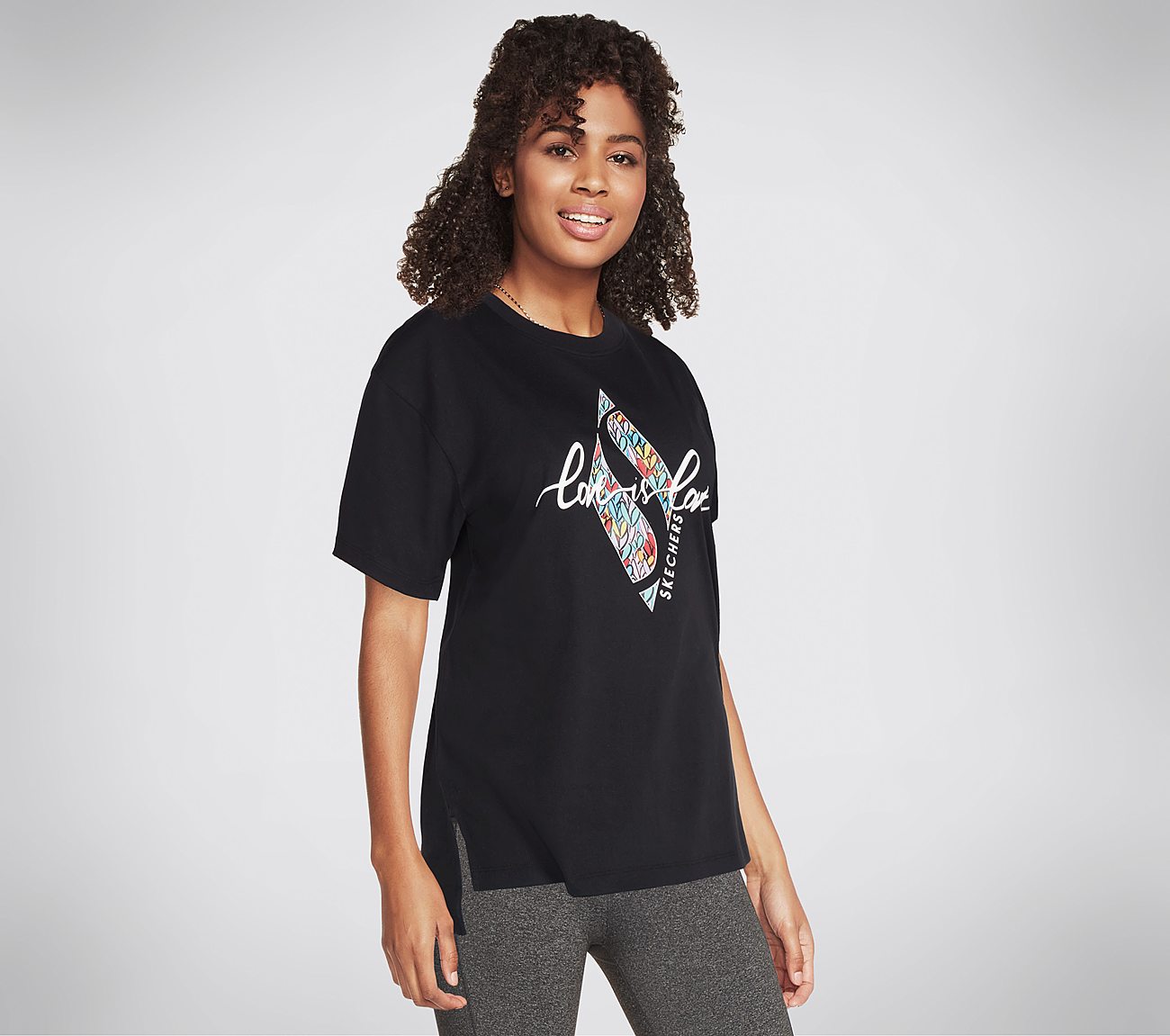 LOVE IS LOVE JGC DIAMOND HEAR, BBBBLACK Apparel Bottom View