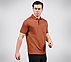 EARTH TERRY POLO, ORANGE/BROWN Apparels Left View