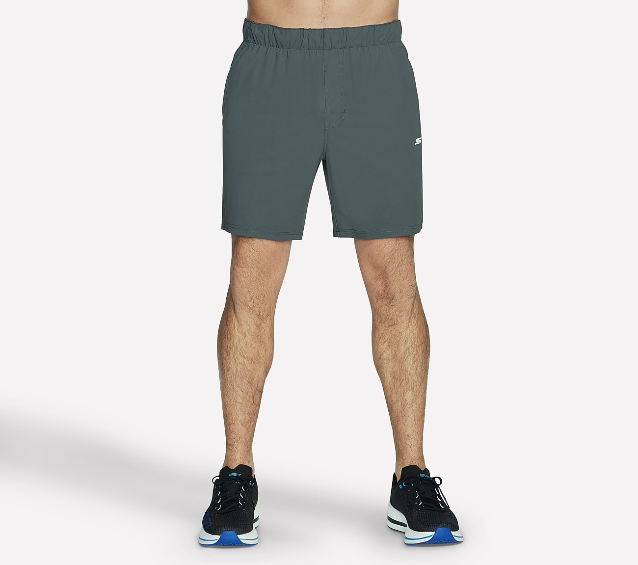 GOSTRETCH ULTRA  7 INCH SHORT, BLACK/CHARCOAL Apparel Lateral View