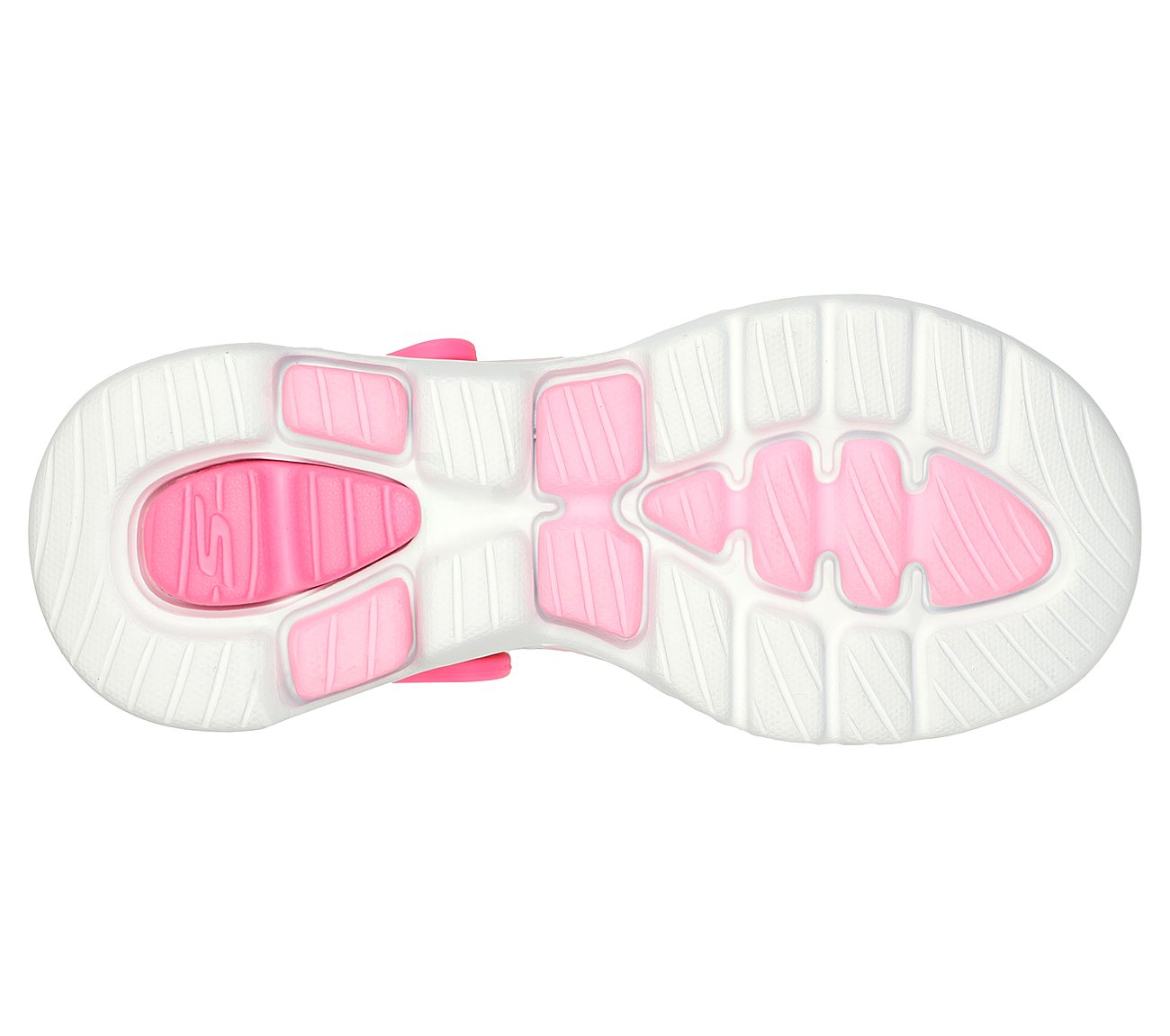 GO WALK 5 FOAMIES - PSYCHADEL, PINK/MULTI Footwear Bottom View