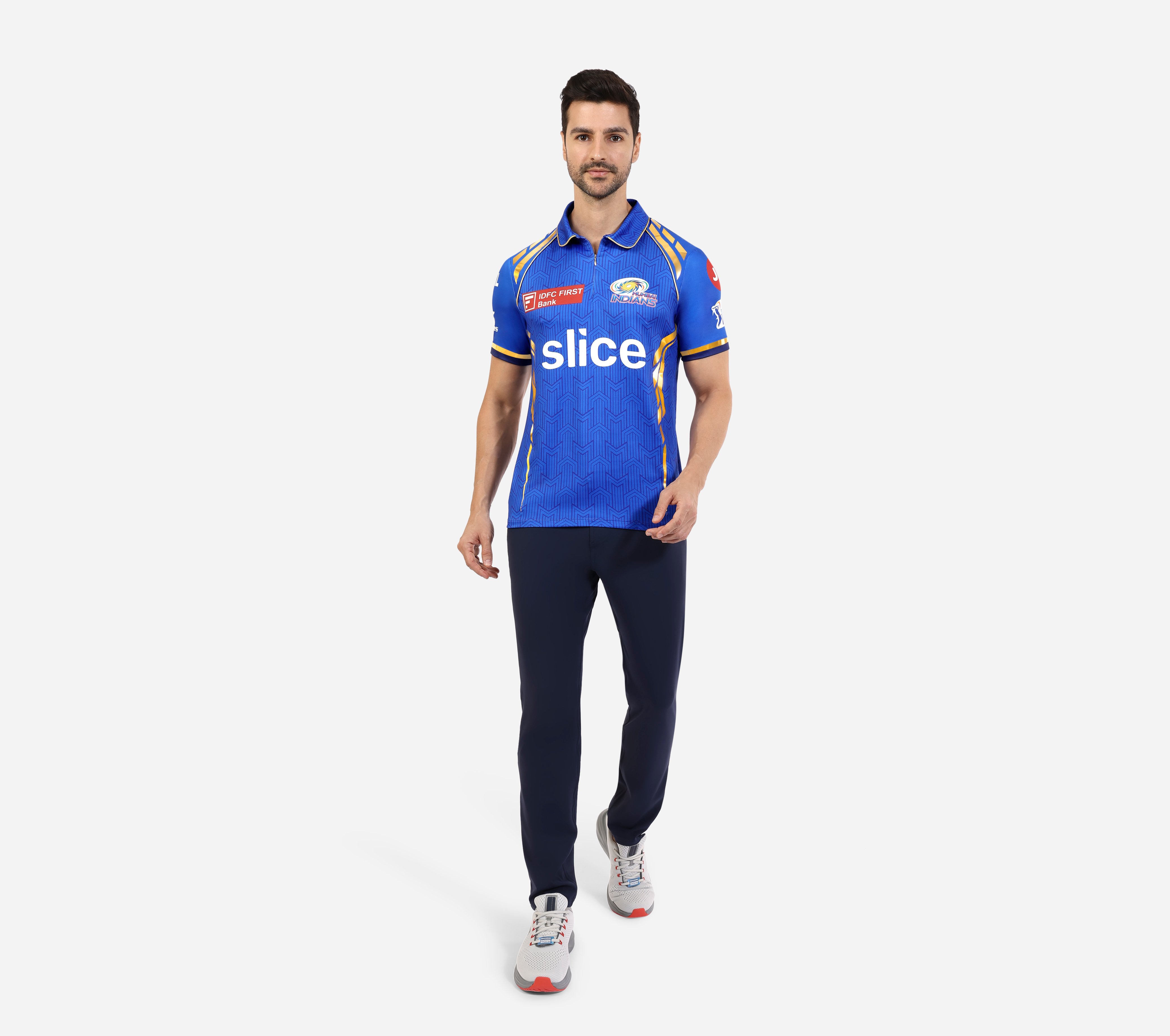 MI: Official Men's Custom Match jersey 2024, Blue Apparel Bottom View