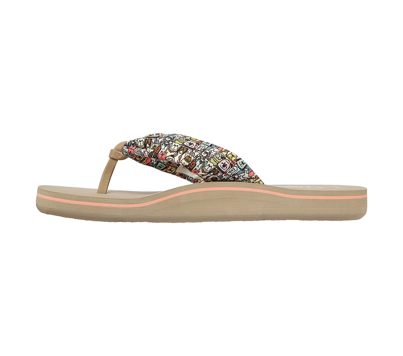 BOBS SUNSET - ENDLESS BEACH, TAUPE/MULTI Footwear Left View